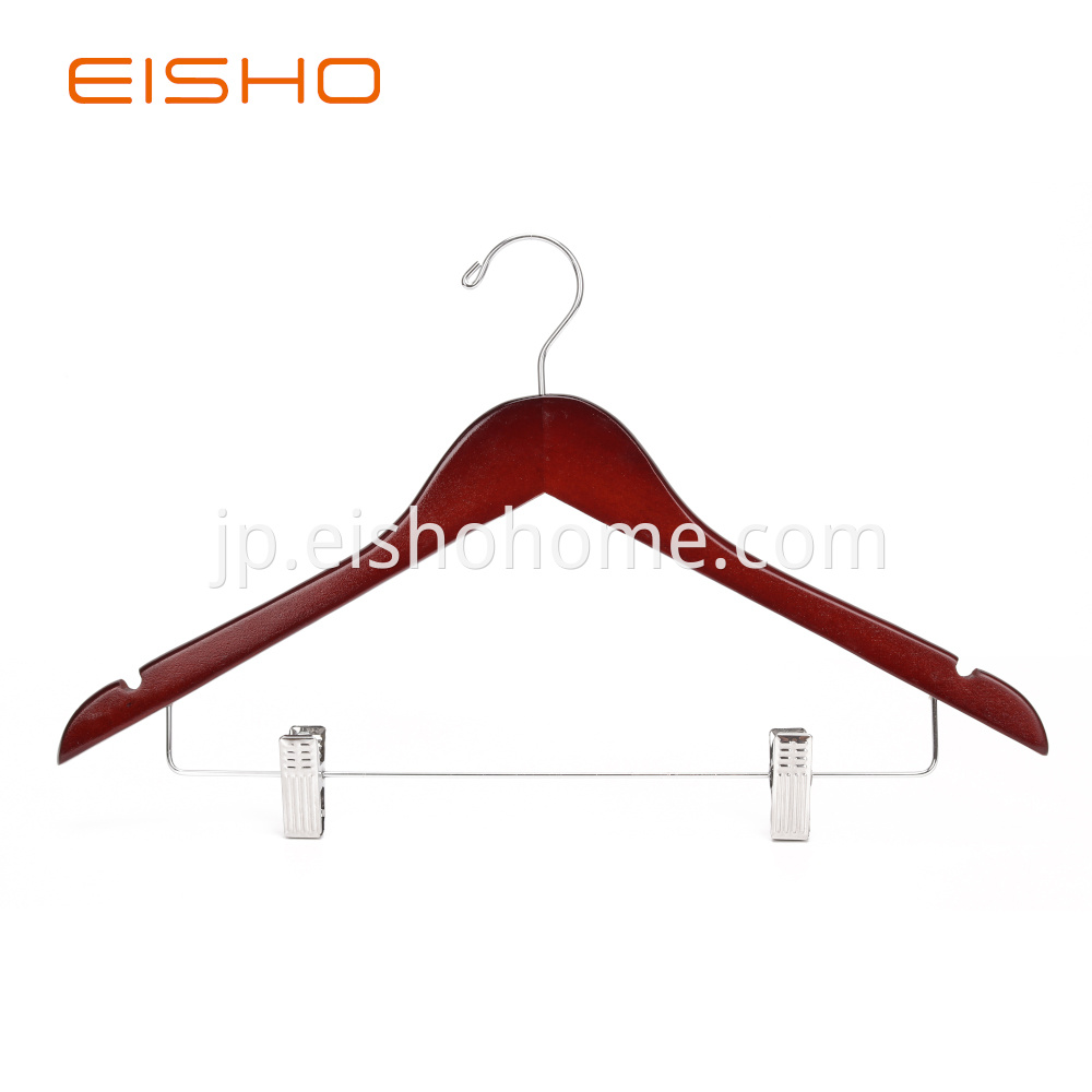 Ewh0054 Wooden Hangers With Clips